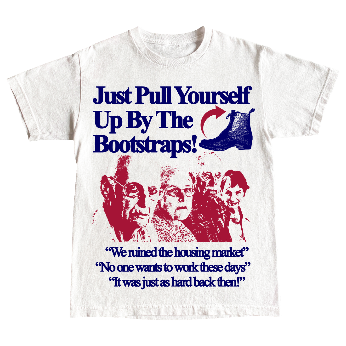 "BOOTSTRAPS" 6oz COTTON T-SHIRT