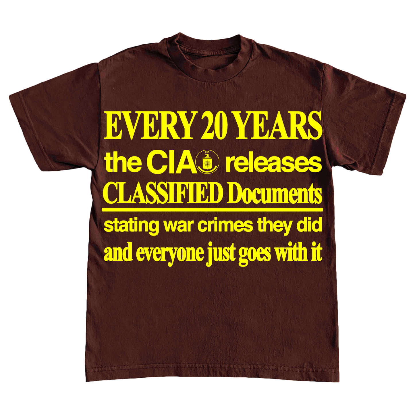 "EVERY20YEARS" 6oz COTTON TSHIRT