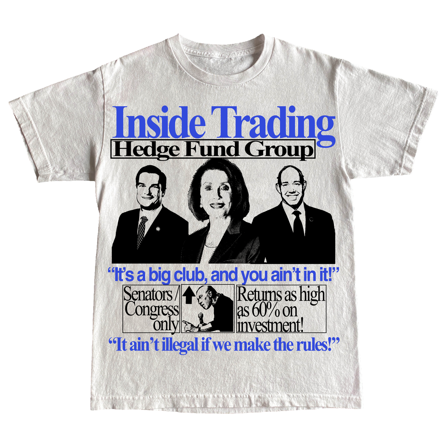 "INSIDER TRADING" 6oz COTTON TSHIRT