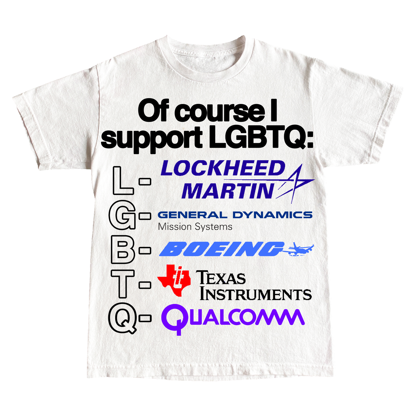 "LGBTQ" 6oz COTTON T-SHIRT