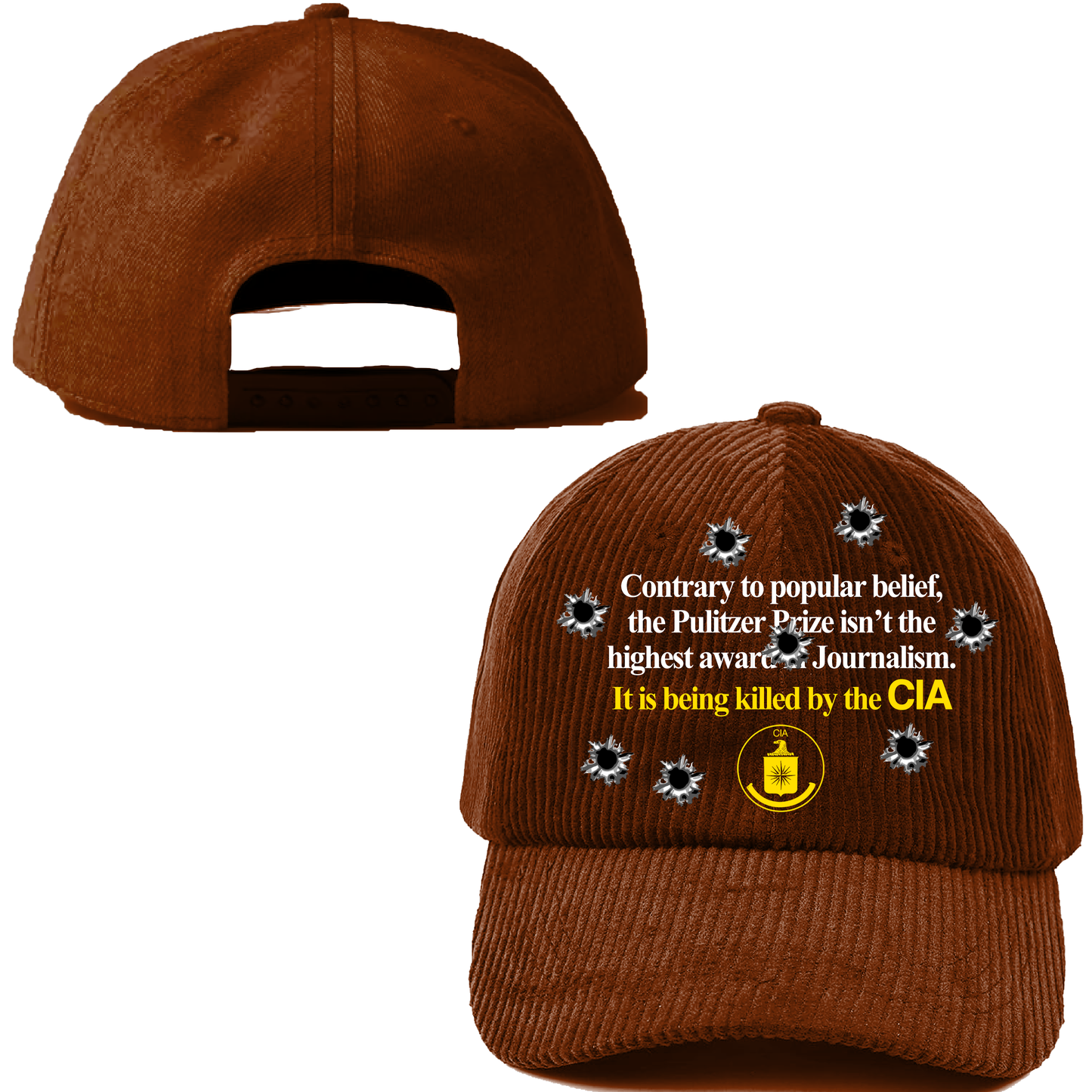 "PULITZER" Embroidered 5oz Corduroy Cap