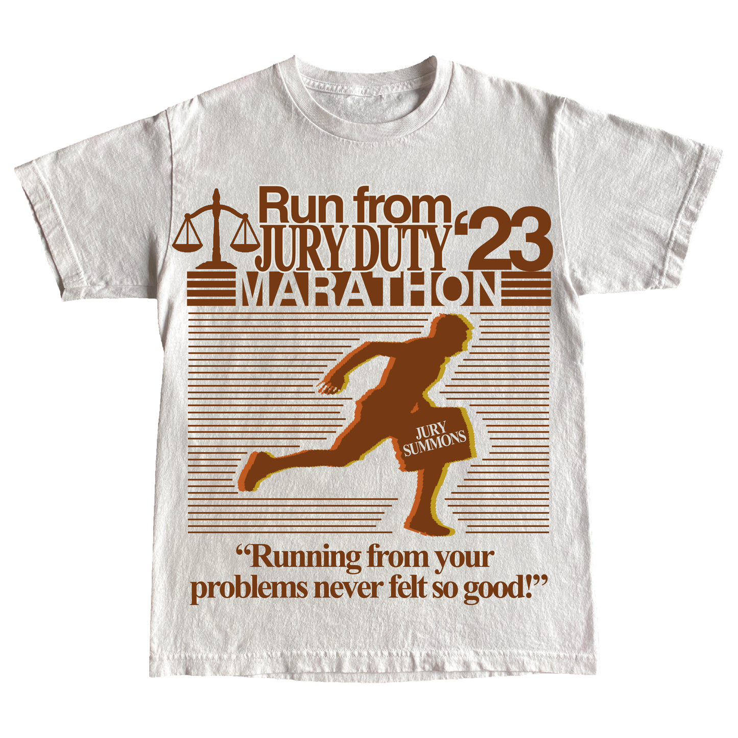 "RUNFROMJURY" 6oz Tshirt