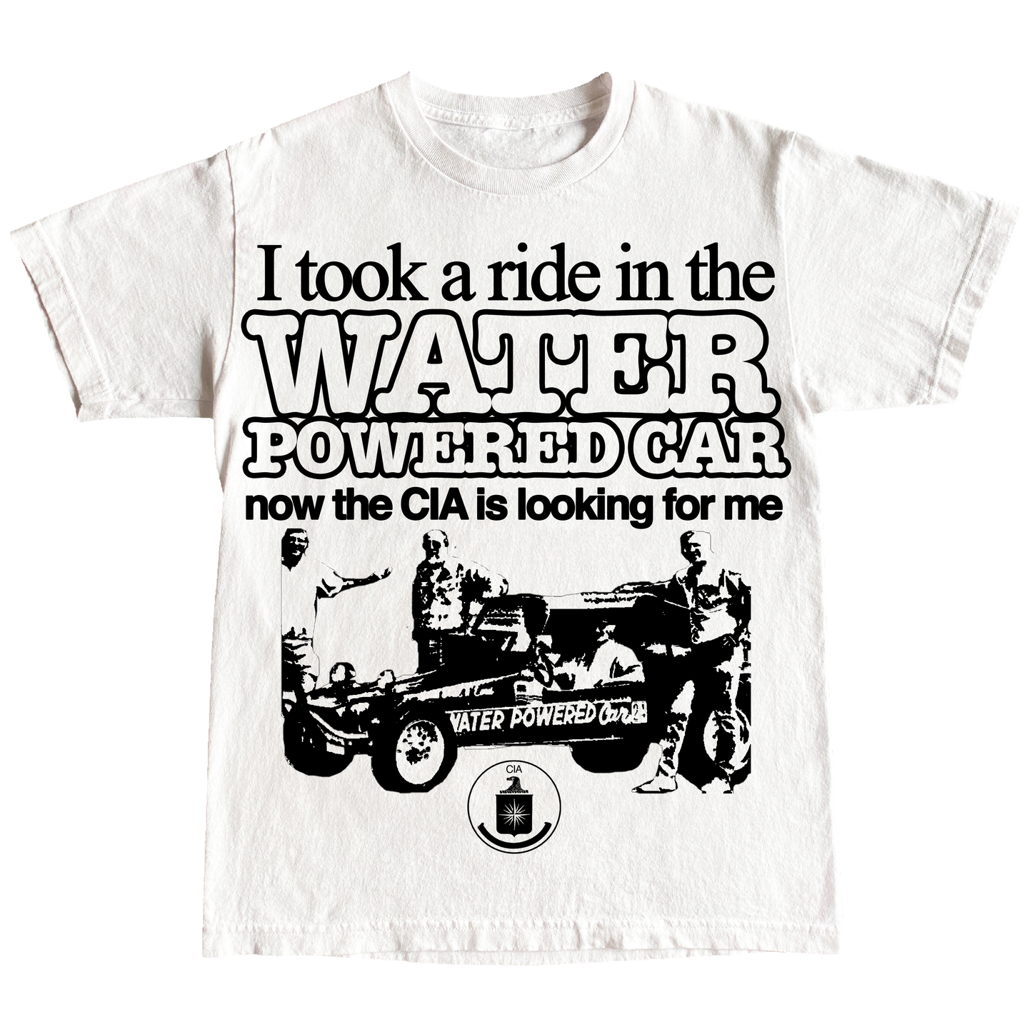 "WATERPOWERED CAR" 6oz COTTON TSHIRT