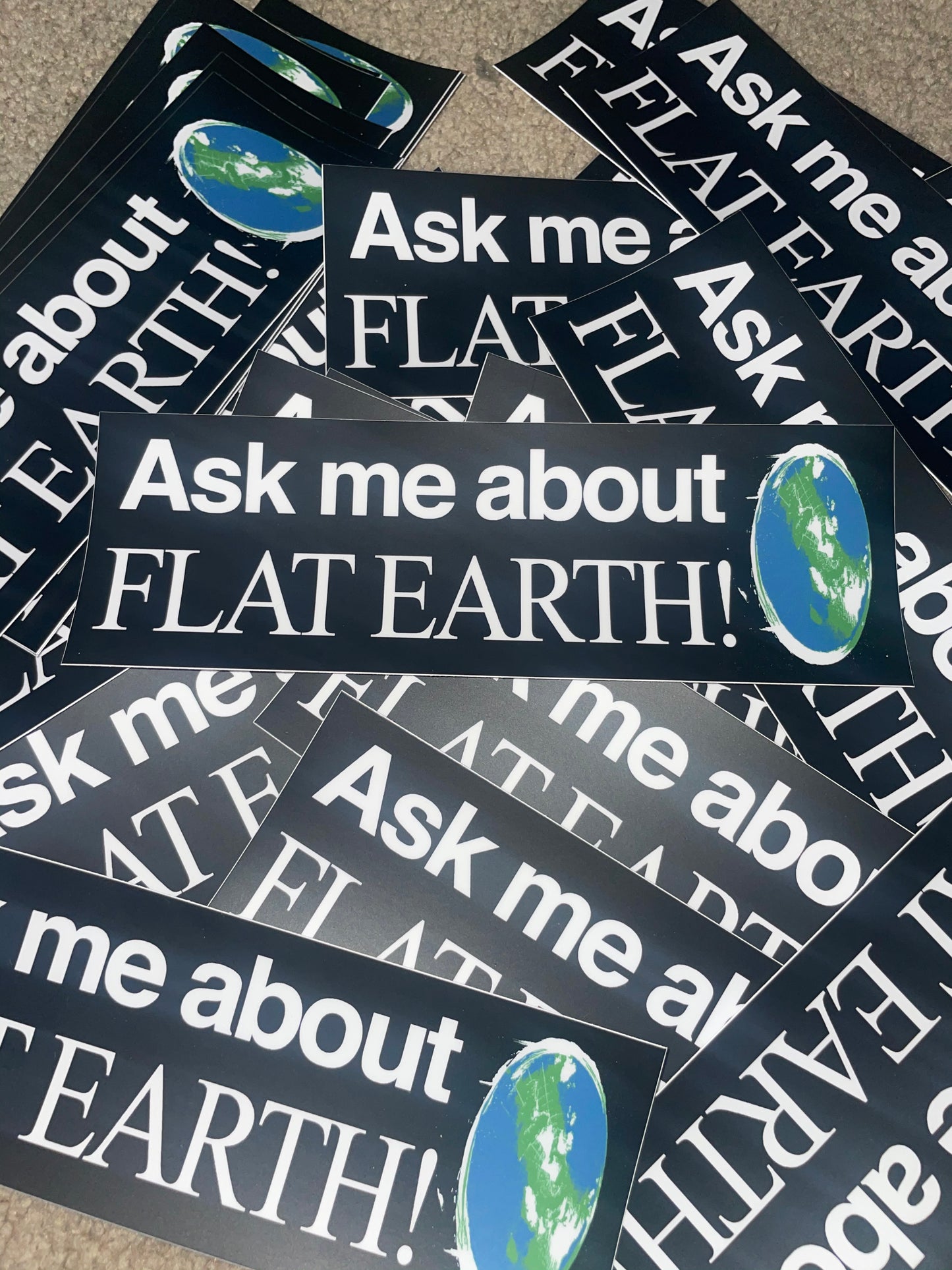 FLAT EARTH BUMPER STICKER