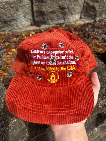 "PULITZER" Embroidered 5oz Corduroy Cap
