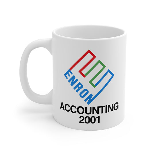 Enron Accounting 2001 Mug - Novelty Corporate Logo Coffee Cup