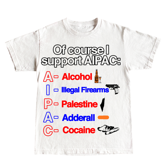 "SUPPORT AIPAC" 6oz COTTON T-SHIRT