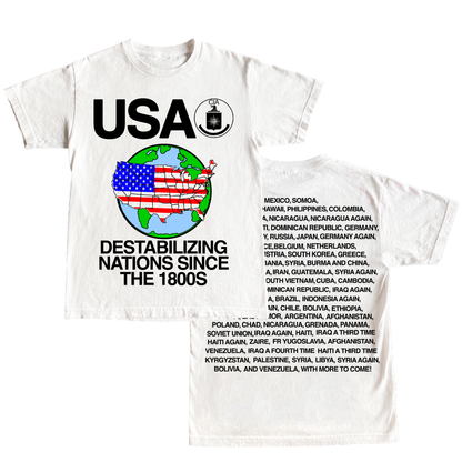"CIA USA" 6oz COTTON T-SHIRT