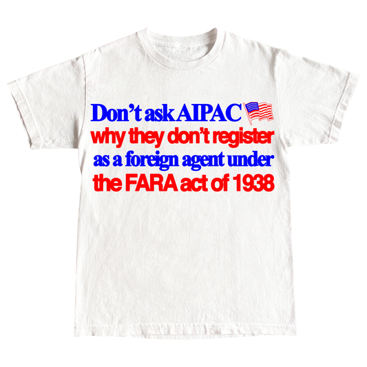 "AIPAC V2" 6oz COTTON T-SHIRT