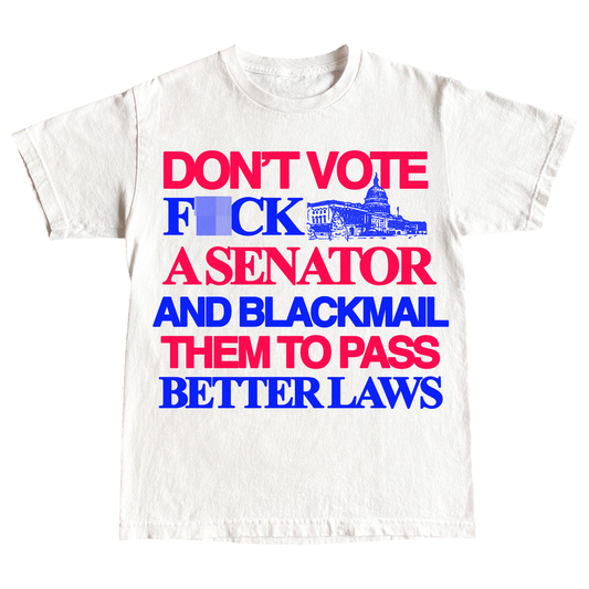 "DONT VOTE" 6oz COTTON T-SHIRT