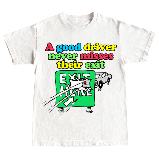 "GOOD DRIVER" 6oz COTTON T-SHIRT