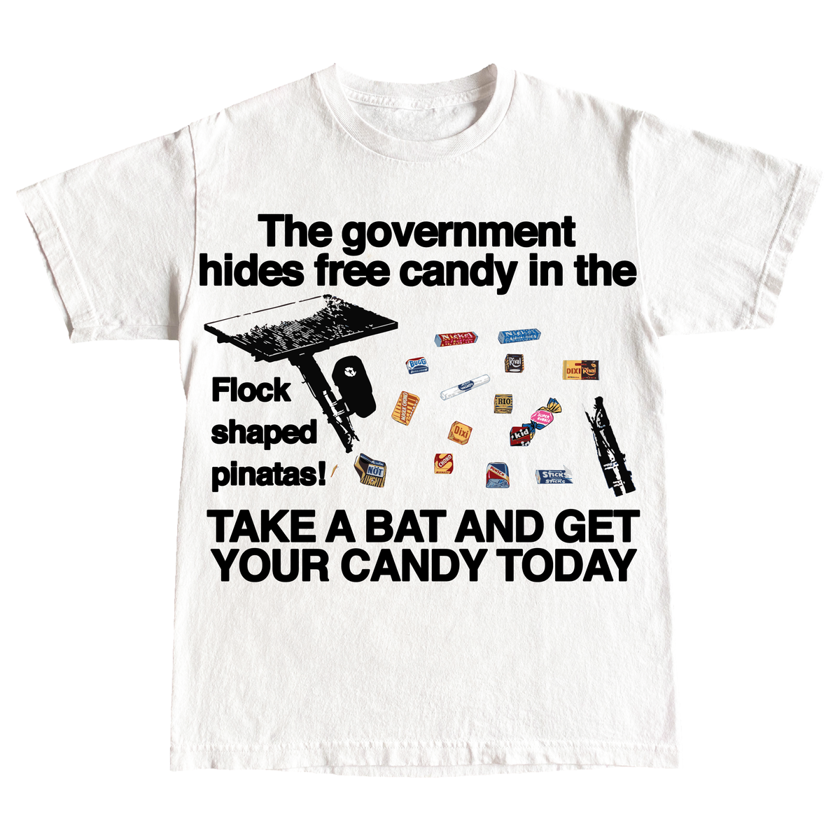 "FREE CANDY" 6oz COTTON T-SHIRT