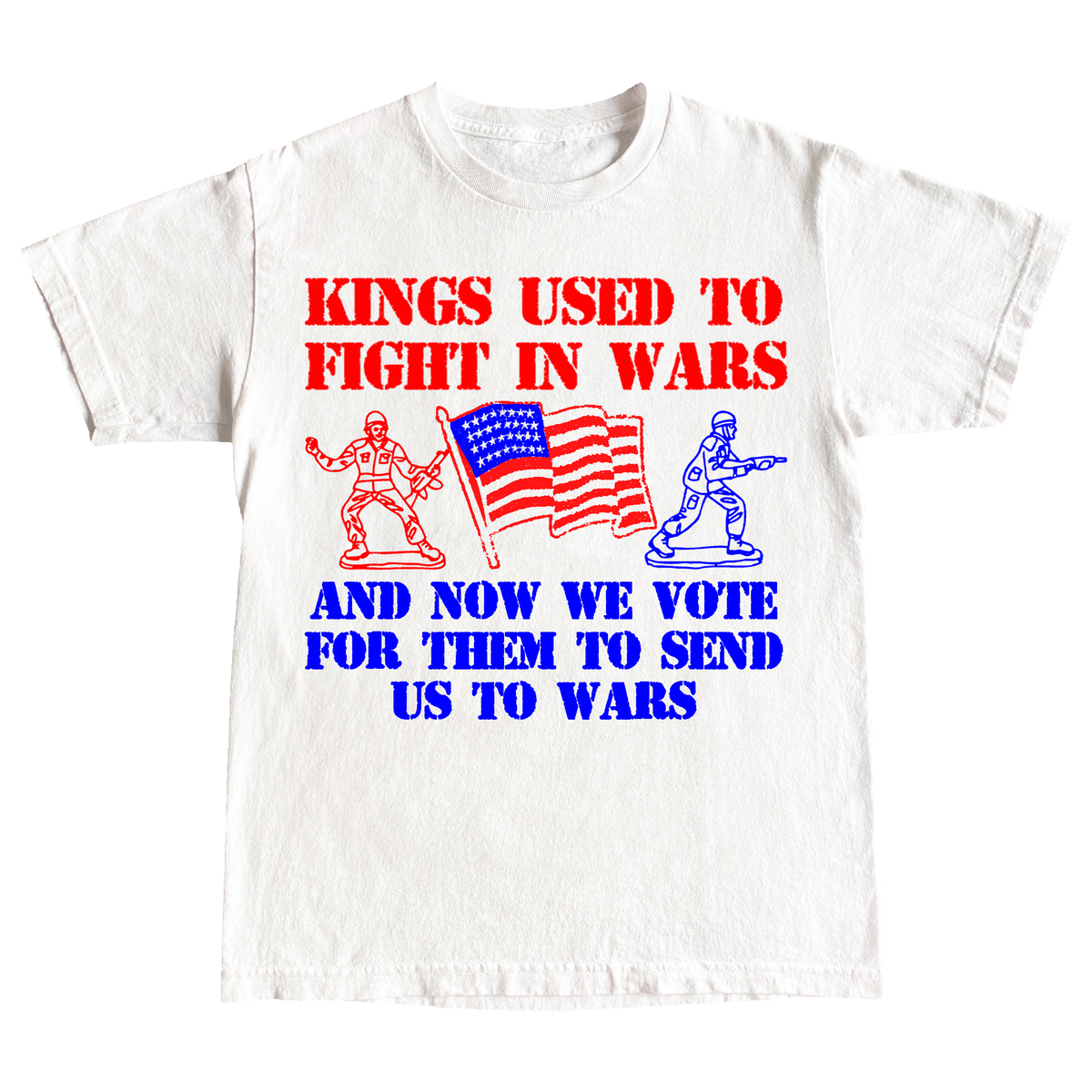 "MEN GO TO WAR" 6oz COTTON T-SHIRT
