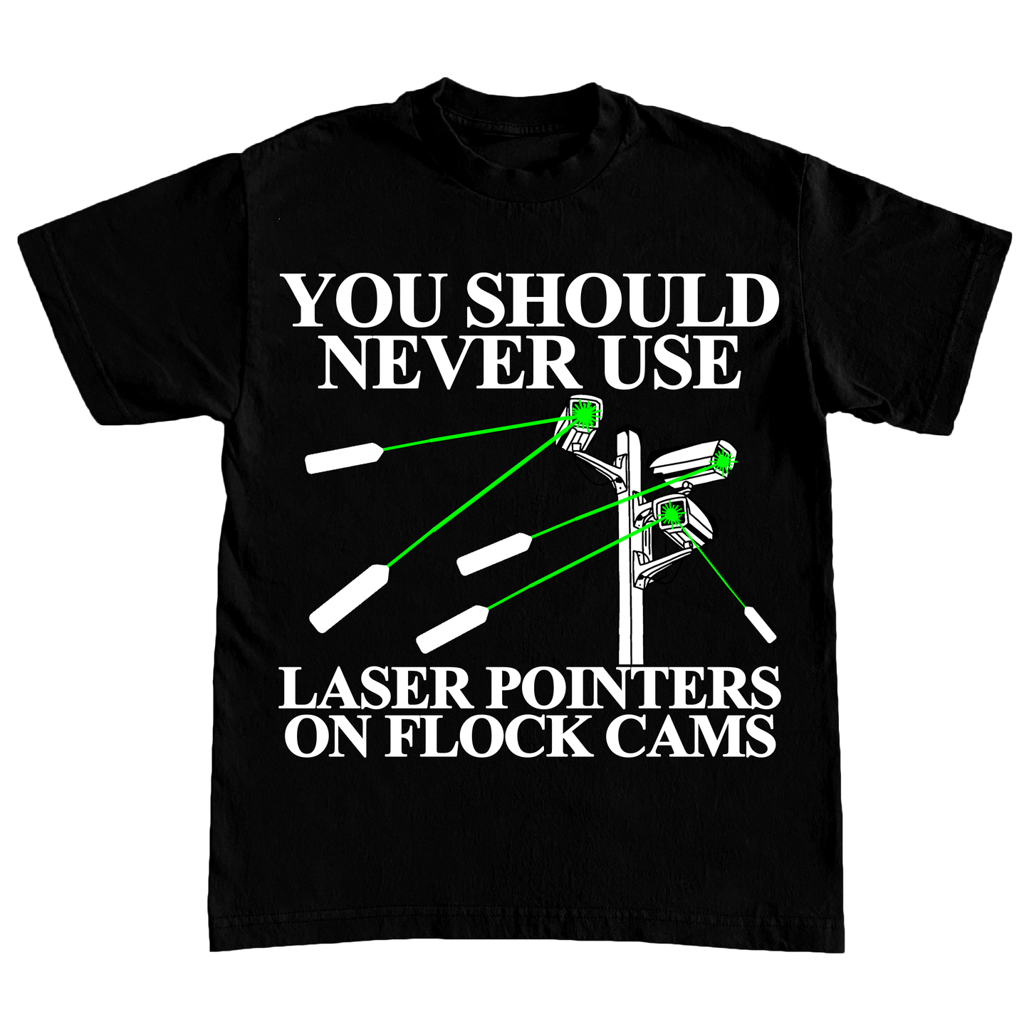 "LASER POINTERS" 6oz COTTON TSHIRT