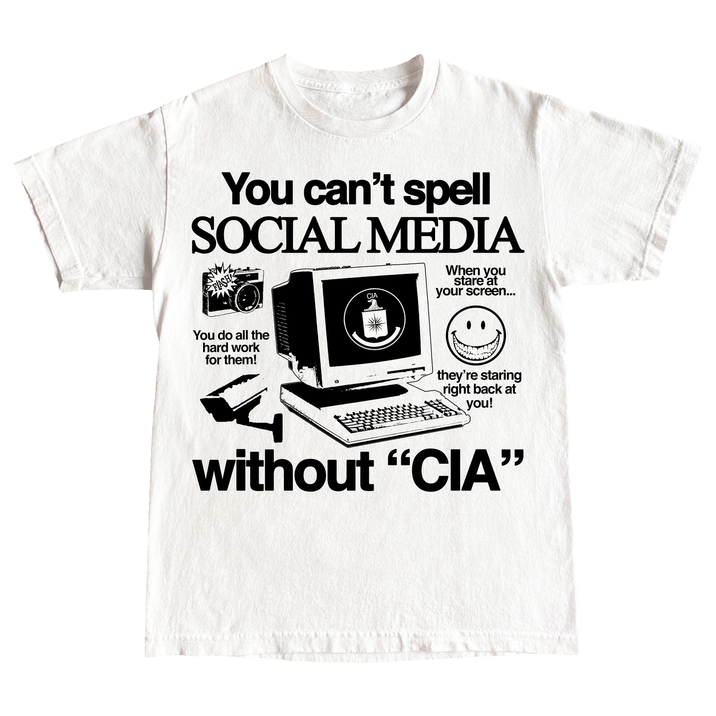 "SO-CIA-L MEDIA" 6oz COTTON T-SHIRT
