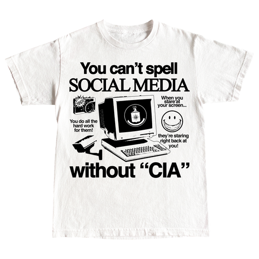 "SO-CIA-L MEDIA" 6oz COTTON T-SHIRT