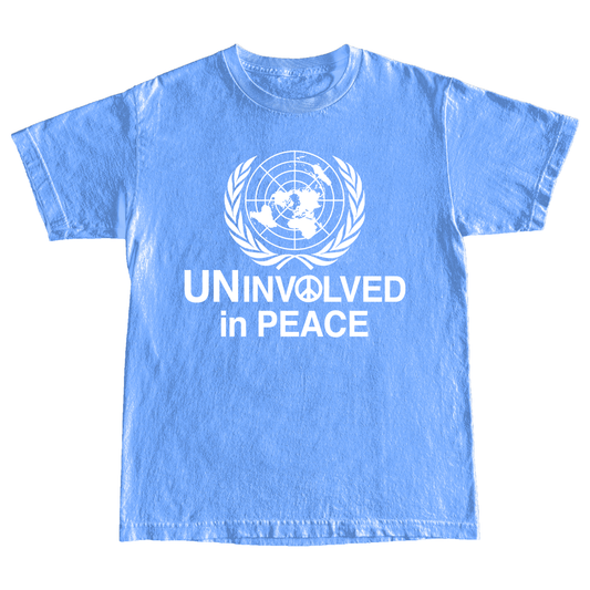 "UNINVOLVED IN PEACE" 6oz COTTON T-SHIRT